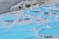 Travertine pools and terraces in Pamukkale Royalty Free Stock Photo