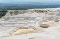 Travertine pools and terraces in Pamukkale, Turkey. Tourist destination Royalty Free Stock Photo