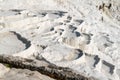 Travertine terrace formations in Pamukkale, Turkey Royalty Free Stock Photo