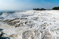 Travertine terrace formations in Pamukkale, Turkey Royalty Free Stock Photo