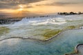 Travertine terraces in Pamukkale in western Turkey.