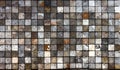 Travertine tile ceramic, mosaic square design seamless texture Royalty Free Stock Photo