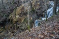 Travertine Waterfall Formation at the Falls Ridge Preserve, VA Royalty Free Stock Photo