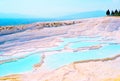 Travertines in Pamukkale, Turkey Royalty Free Stock Photo