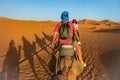 Travesia en camello por el desierto del Sahara. Erg Chebbi. Merzouga. Marruecos