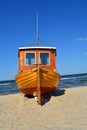 Trawler on the Baltic Sea beach on Usedom