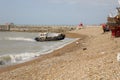 Trawler beaching in Hastings, East Sussex, England