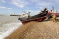 Trawler beaching in Hastings, East Sussex, England