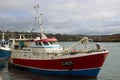 The trawler Dever Ar Mor preparing to dock in Kinsale Harbor in County Cork on the south coast of Ireland.