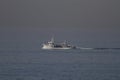 Trawler sailing towards the harbor