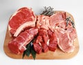 Tray of assorted red meat Royalty Free Stock Photo