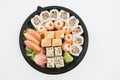 Tray of assorted sushi Royalty Free Stock Photo