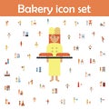 Tray, bakery color icon. Bakery icons universal set for web and mobile