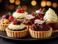 tray of Christmas canapes Royalty Free Stock Photo