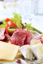 Tray of cold cuts Royalty Free Stock Photo