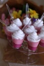 Tray of delicate desserts