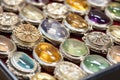 a tray of freshly polished lockets awaiting inspection Royalty Free Stock Photo