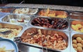 tray of fried foods in the Chinese restaurant take-away