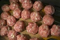 Raw minced meat balls Royalty Free Stock Photo