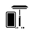 tray medical glyph icon vector illustration