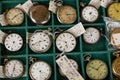 Old Pocket Watches at Flea Market