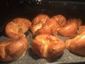 Yorkshire puddings ready to be eaten