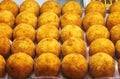 Tray of sicilian arancini Royalty Free Stock Photo