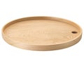 Tray. Wooden, round, isolated. Vector