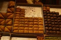 Trays of fresh baklava in in the Grand Bazaar