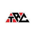 TRC triangle letter logo design with triangle shape. TRC triangle logo design monogram. TRC triangle vector logo template with red Royalty Free Stock Photo