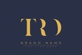 TRD abstract letter logo design Royalty Free Stock Photo
