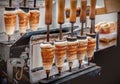 Trdelnik bakery on the street market in Prague