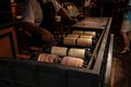 Trdelnik bakery on the street market in Prague