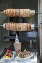 Trdelnik bakery on the street of Prague