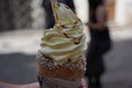 Trdelnik from Czech republic. Trdelnik or trdlo - traditional Czech dessert