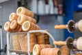 Trdelnik traditional czech slovak or hungarian sweet rolled pasrtry