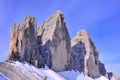 Tre cime with blue sky