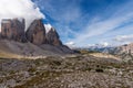 Tre Cime di Lavaredo or Drei Zinnen - Sesto or Sexten Dolomites Italian Alps Royalty Free Stock Photo