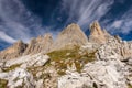 Tre Cime Three Peaks di Lavaredo Drei Zinnen Royalty Free Stock Photo
