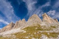 Tre Cime Three Peaks di Lavaredo Drei Zinnen Royalty Free Stock Photo