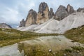 Tre Cime Three Peaks di Lavaredo Drei Zinnen Royalty Free Stock Photo