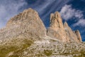 Tre Cime Three Peaks di Lavaredo Drei Zinnen Royalty Free Stock Photo