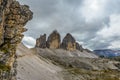 Tre Cime Three Peaks di Lavaredo Drei Zinnen Royalty Free Stock Photo