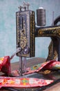 Treadle sewing machine Royalty Free Stock Photo