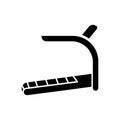 Treadmill black glyph icon