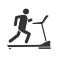 Treadmill glyph icon