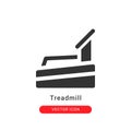 Treadmill icon in glyph style. for your website design and logo. Vector graphics illustration and editable stroke