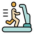 Treadmill icon vector flat