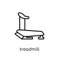 Treadmill icon. Trendy modern flat linear vector Treadmill icon