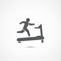 Treadmill icon on white